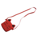 2 Pack Little Girls Purses Cute Cat Shoulder Crossbody Bag (Red And Black)