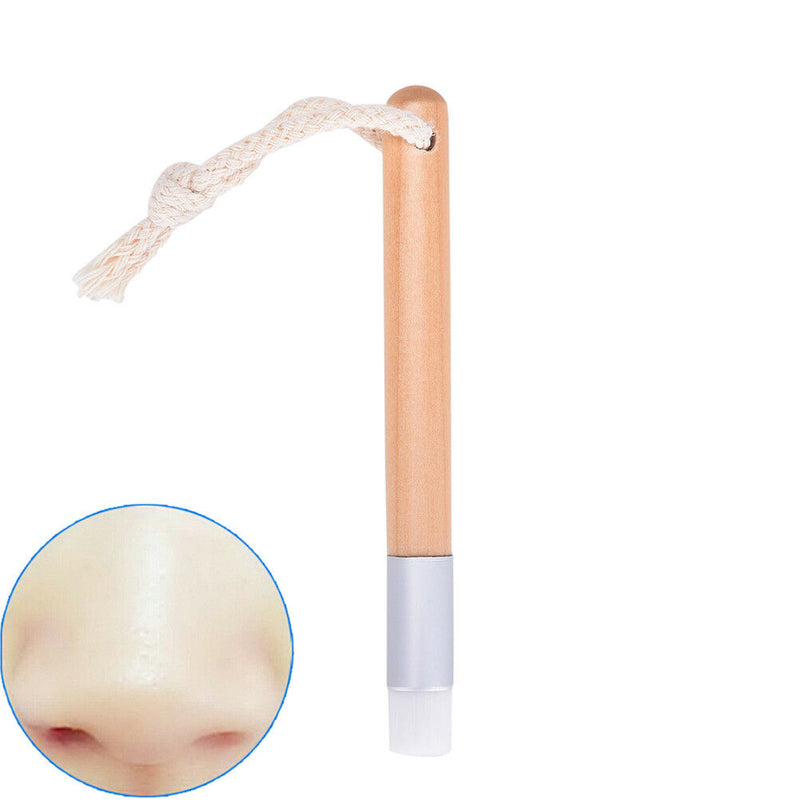Wooden Handle Remover Nose Pore BlackHead Clear Brush Cleaning Facial Brushes Kw
