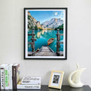 5D DIY Full Drill Diamond Painting Boat Lake Cross Stitch Embroidery Kits