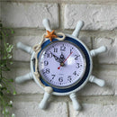 Mediterranean-Style Wood Round Wall Clock Retro 215*25mm Large Wall Clock S C7U3