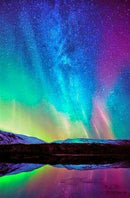 40*30cm 5D DIY Full Drill Diamond Painting Aurora Scenery Embroidery Decor P9S3