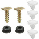 8pc Front Wheel Arch Trim Clips Plastic Metal Screw Nut Set For Vauxhall Co