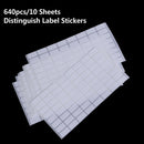640pcs Distinguish Label Stickers Diamond Classification Storage Labels  3C