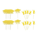 40pcs Set Graduation Cap Cheering Boy Shape Cupcake Topper Grad Decoration