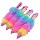 20 Pcs Plush Pen Six-Color Ballpoint Pen Creative Student Stationery Office