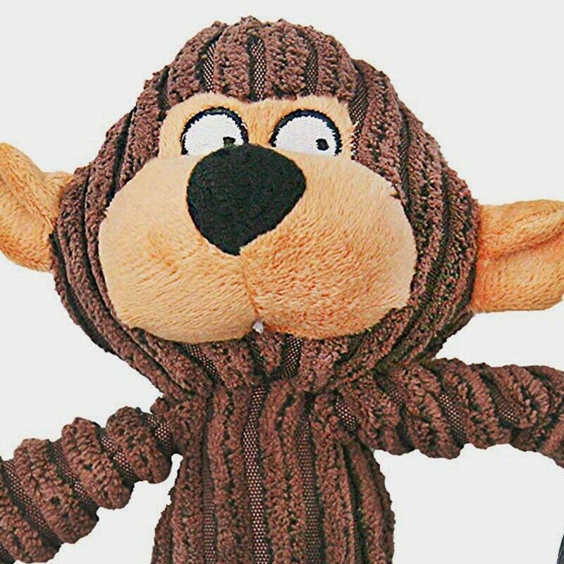 Funny Pet Dog Toys Chew Squeaky Toys Chewing Sound Molar Bite Monkey Shape  Z6C9