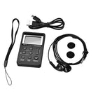 Portable Dual Band AM/FM Pocket Radio Digital Display Mini Radio (Black) A