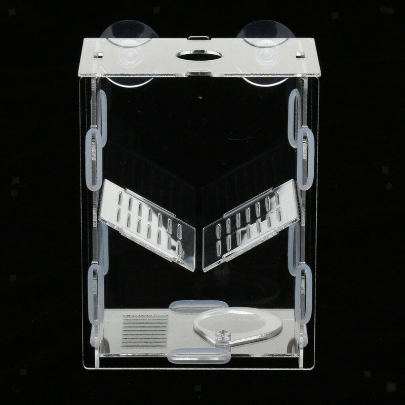 Aquarium Fish Tank Plastic Floating Isolation Divider Breeding Box Transparent