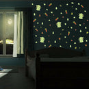 3pcs/set Luminous Rabbit Carrot Wall Stickers Waterproof Room Decor Decals
