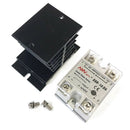 SSR-25 DA 10A 3-32V DC / 24-380V AC Solid State Relay and Heat Sink R3K2
