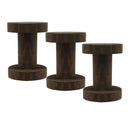 3pcs Wooden Spools Classic Empty Thread Bobbins DIY Sewing Notions 61x45mm