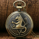 High Quality Full Metal Bronze Watch Pendant Men's Quartz Pocket Watch Neckla%!