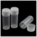 50x Plastic Sample Bottle 5ml Test Tube Lab Small Vial Storage Container +  G3L9