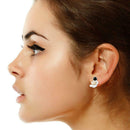 Creative Astronaut Star Irregular Stud Earrings Women Alloy Jewelry Gift A