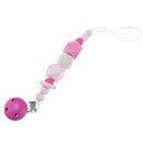 2Pcs Wooden Baby Teether Dummy Soother Clips Chain Holder Pacifier Strap