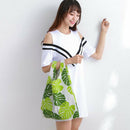 Handheld Portable Lunch Bag Tote Food Storage Food Picnic Monstera