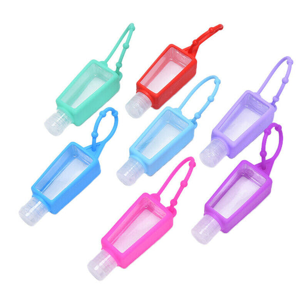 30ML Portable Plastic Refillable Empty Bottle Liquid Bottle with Silicone Hol Bj