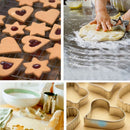 12pcs Cookie Biscuit Cutters Round Star Heart Flower Shape Molds DIY Cake De 3C