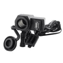 Motorcycle Waterproof 12V Cigarette Lighter USB Power Socket Charger For Ph