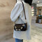 Women Retro PU Leather Shoulder Handbag Small Crossbody Tote Bags (Coffee) A