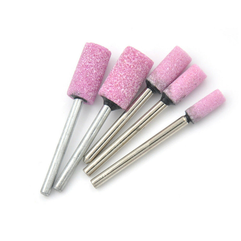 10X Pink Abrasive Mounted Stone Rotary Tool Grinding Wheel FE JR
