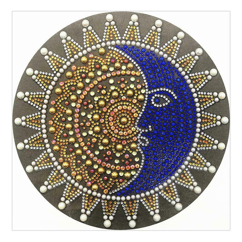 5D DIY Special Shaped Diamond Painting Moon Face Cross Stitch Mosaic Kits