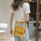 Transparent PVC Shoulder Handbag Women Jelly PU Tote Composite Set (Yellow)
