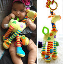 Infant Baby Development Soft Giraffe Animal HandbellsTHattles Handle Toys-OZ