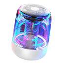 Colorful Light Wireless Speakers Waterproof with Mic Handsfree Bass White