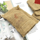 5Pcs Small Linen Bags Pouch Jute Sack Gift Bags Drawstring Bag Jewelry Chri J3E7