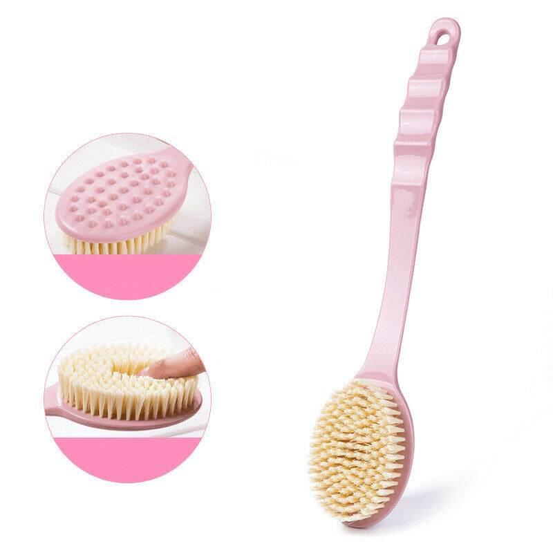 Bath Brush Long Handle Scrubber Skin Massage Brush Feet Rubbing Body Brush  Y4B3