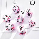 7 PCS Bloody Polyhedral Dices Die for Dungeons&Dragons DND RPG MTG Board Games ~