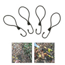 4Pcs Bungee Hook Tie - Tarpaulin Elastic Stretch Cord Straps with Hook - Black