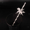 50pcs Shiny Unicorn Striped Paper Disposable Straws Party Decoration