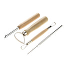 10pcs Portable Different Wood Metal Clay Pottery Sculpture Tools New