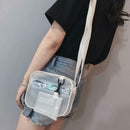 Women PVC Jelly Transparent Mini Shoulder Bag Girl Zipper Messenger Handbag