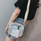 Women PVC Jelly Transparent Mini Shoulder Bag Girl Zipper Messenger Handbag