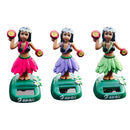 3Pcs HAWAII LUAU PARTY GIRL SOLAR POWER HEAD BOBBING CAR DASHBOARD DECOR HOME
