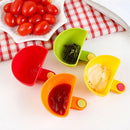 1PCS Home Cutlery Dip Clips Flavored Dish For Spice Tomato Sauce Nutshell B4S4