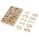 60 Pieces Smooth Natural Wooden Numbers Wooden Lowercase Letters Numbers Great