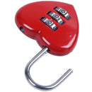 Heart Shaped Luggage Resettable Combination Padlock D6X1