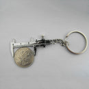 Tools Keychains Movable Vernier Caliper Metal Key Ring Chain Keychain Keyring