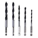 5PCS Drill Bit Set 4 5 6 8 10mm Change Metal Tools 1/4  Hex Shank Wood HCS