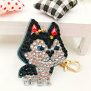 4pcs DIY Diamond Dog Keychain Special Full Drill Painting Women Bag Keyring