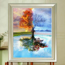 DIY 5D Diamond Painting Seasons Tree Cross Stitch Diamond Embroidery Patter