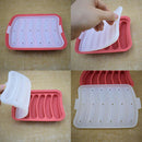 DIY Sausage Making Mold Silicone Burger Hot Dog Maker Mould Patty Maker Red