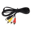 Durable 1.8M 9 Pin Game Audio Video AV Cable For Sega Genesis 2 3 A/V RCA C