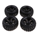 4Pcs 12mm Hub Wheel Rim & Rubber Tire Tyres for 1:10 RC Monster Truck Truggy
