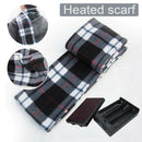 Electric Scarf 4.5V Thermal Heated Scarf Polyester Plaid Fabric Battery Ope