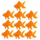 Aquarium Orange Plastic Goldfish Ornament Aquarium Decoration 10 pcs N3T3